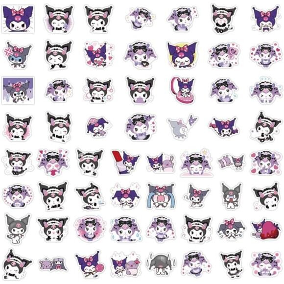 Kawaii Kuromi Gift Set Cute Headband Cosmetic Pouch Keychain Bracelets Necklaces - Picture 4 of 6